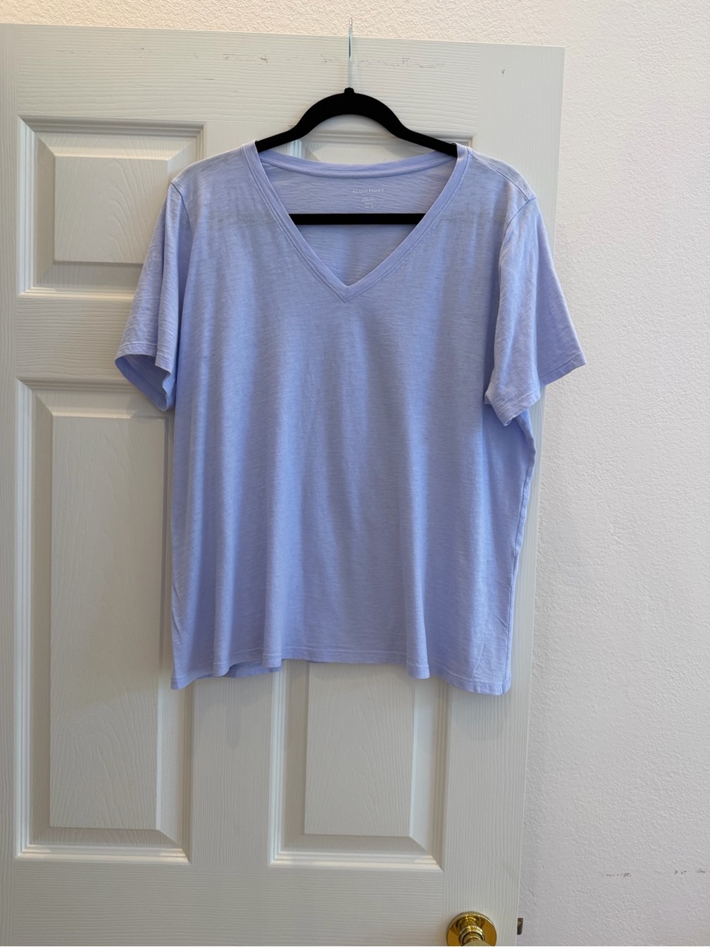 EileenFisher Women’s V-Neck Tee in Light Blue